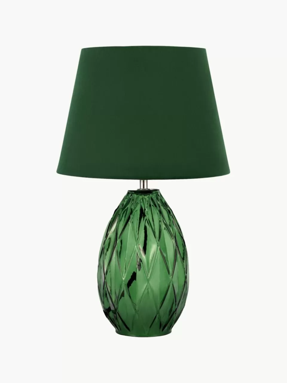 Westwing Tafellamp Crystal Velvet met glazen voet | Bureaulampen | Tafellampen