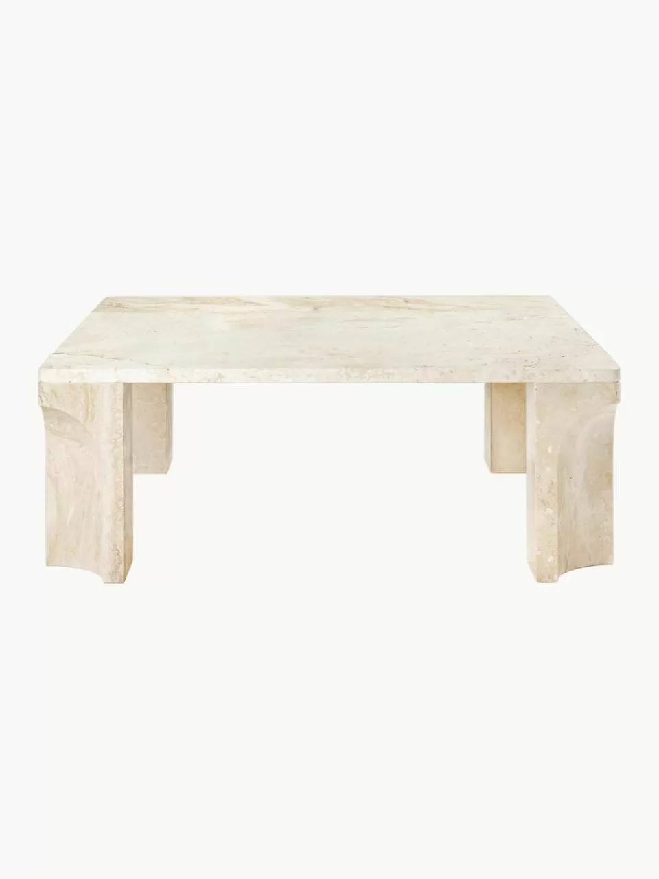 GUBI Travertin salontafel Doric, B 80 cm | Salontafels | Salontafels