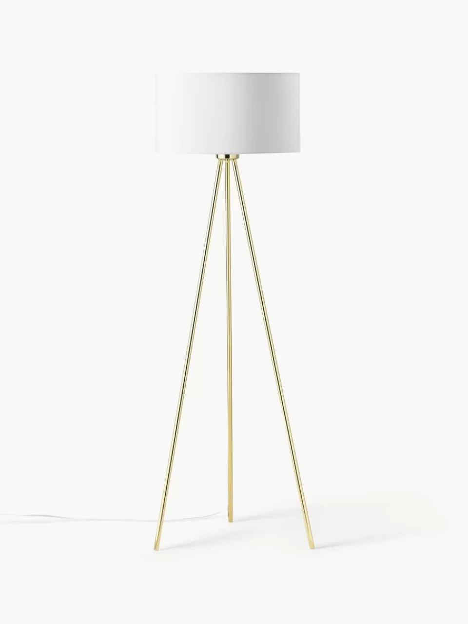 Westwing Collection Tripod vloerlamp Cella met stoffen lampenkap | Staande Lampen | Tripod Lampen