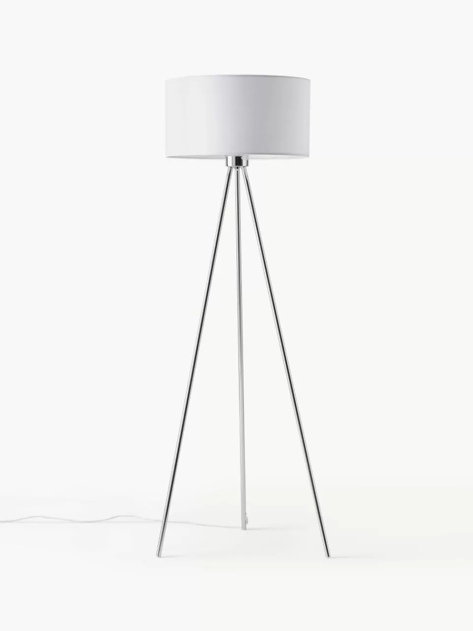 Westwing Collection Tripod vloerlamp Cella met stoffen lampenkap | Staande Lampen | Tripod Lampen