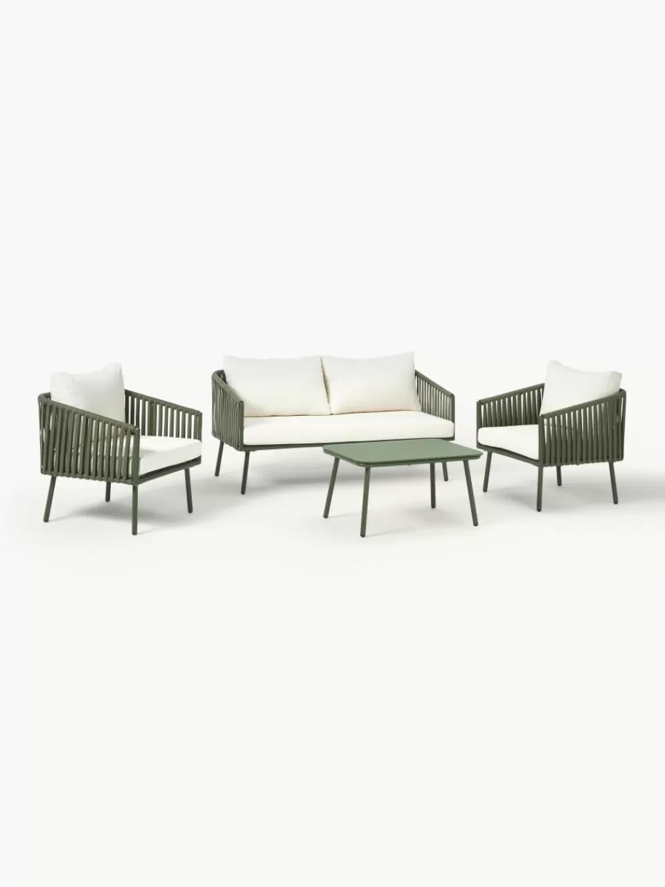 Westwing Collection Tuin loungeset Malo, 4-delig | Tuinmeubels | Tuinsets