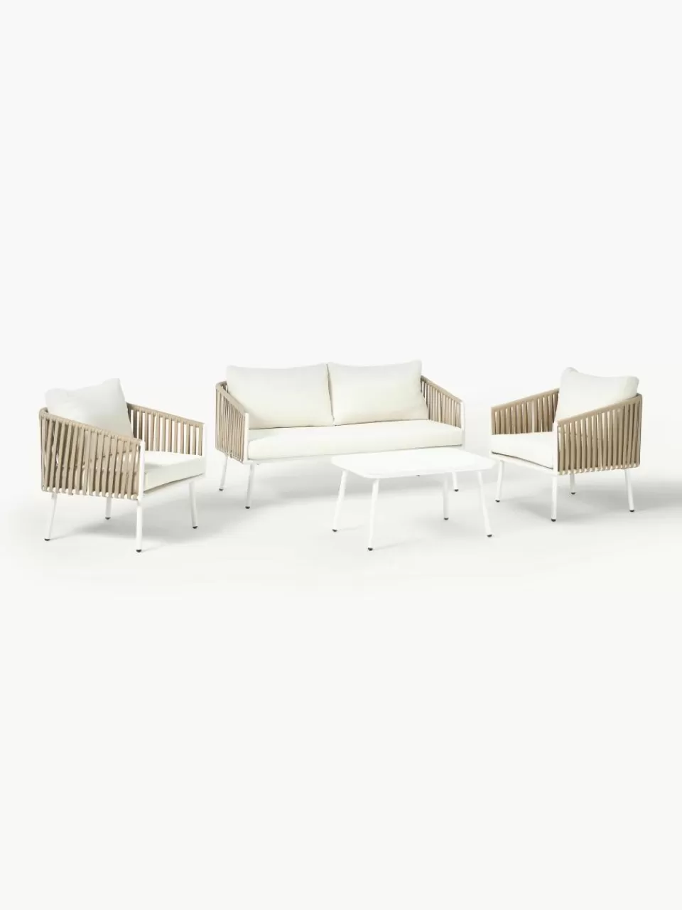 Westwing Collection Tuin loungeset Malo, 4-delig | Tuinmeubels | Tuinsets