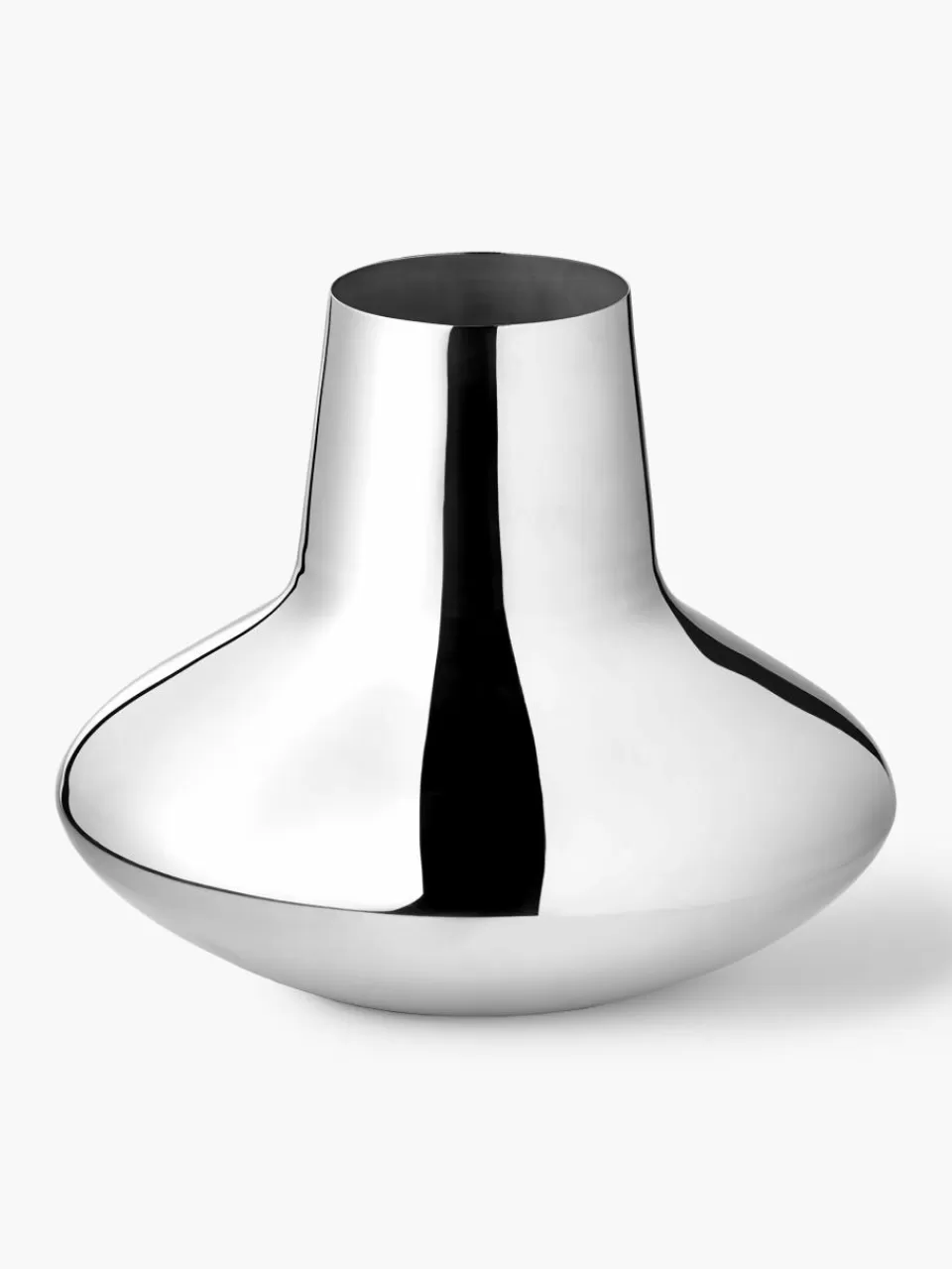 GEORG JENSEN Vaas Henning Koppel van edelstaal, H 22 cm | Vazen | Vazen