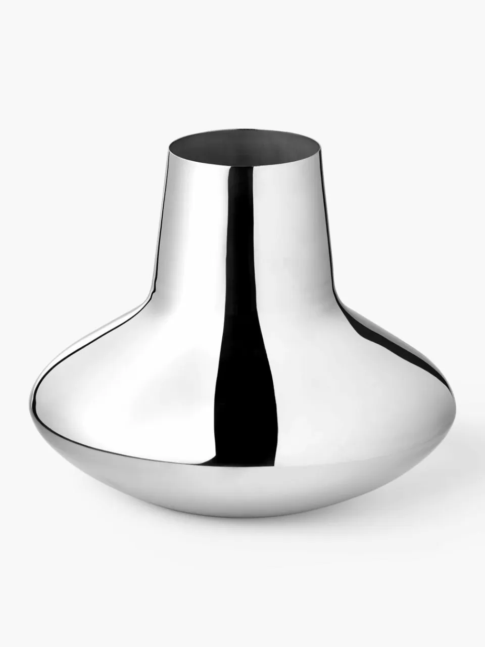 GEORG JENSEN Vaas Henning Koppel van edelstaal, H 19 cm | Vazen | Vazen