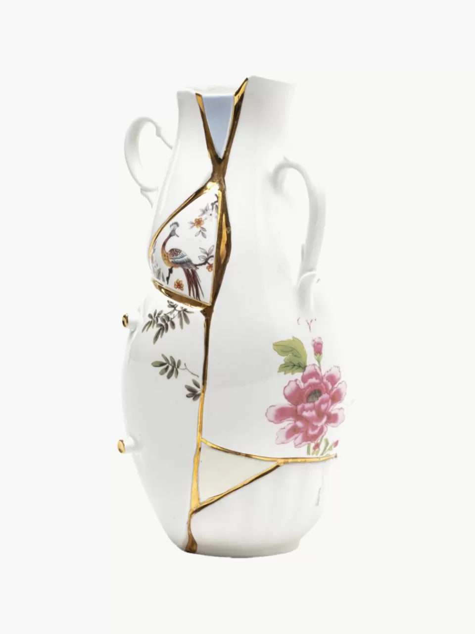 SELETTI Vaas Kintsugi van beenderporselein, H 32 cm | Vazen | Vazen