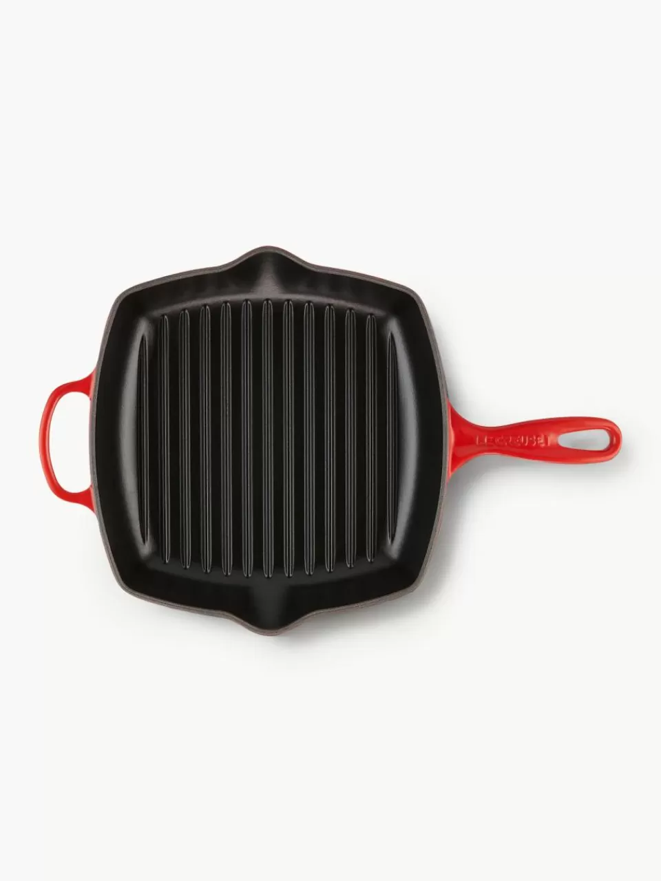 LE CREUSET Vierkante grillpan Signature Collection van gietijzer met gegroefde structuur | Koekenpannen | Koekenpannen