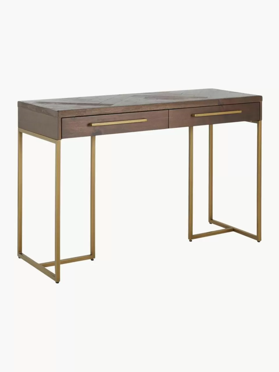 Dutchbone Visgraat sidetable Class met acaciahoutfineer | Wandtafels | Wandtafels