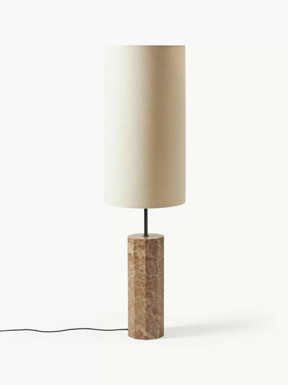 Westwing Collection Vloerlamp Elanor met marmeren voet | Staande Lampen