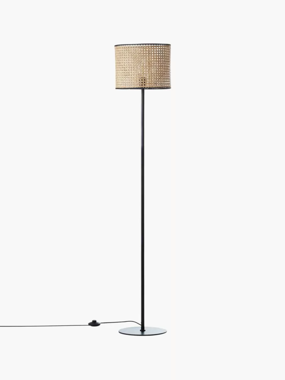 Westwing Vloerlamp Wiley met rotan kap | Staande Lampen