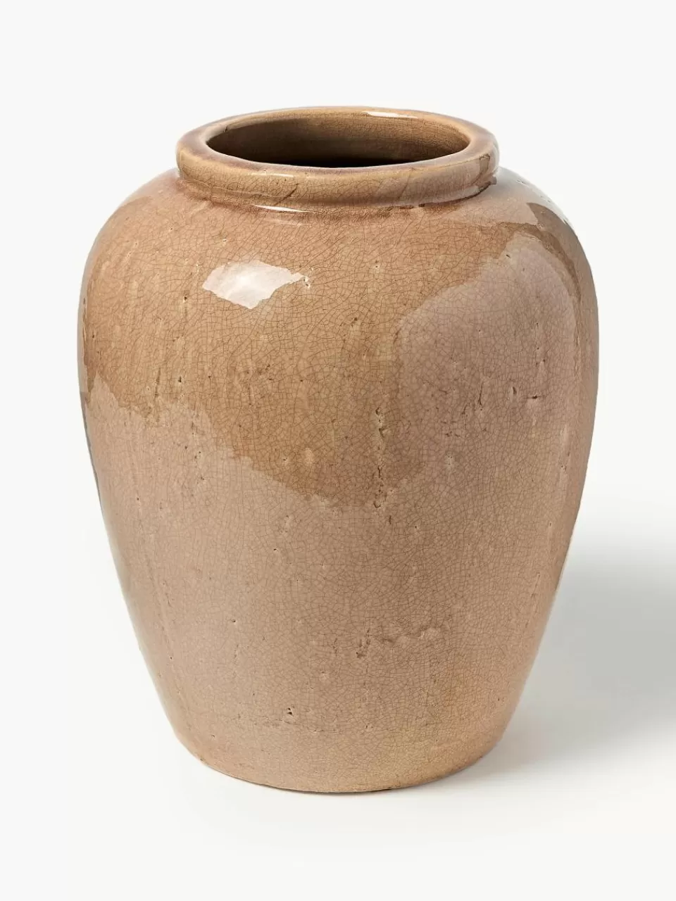 Westwing Collection Vloervaas Veda van terracotta, H 39 cm | Vazen | Decoratie