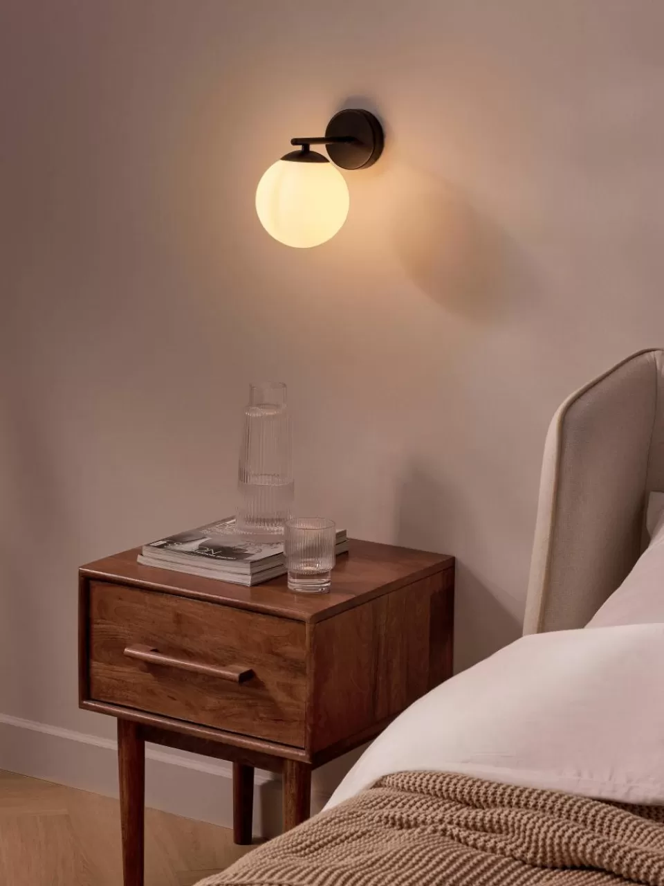 Westwing Collection Wandlamp Atlanta van opaalglas | Wandlampen