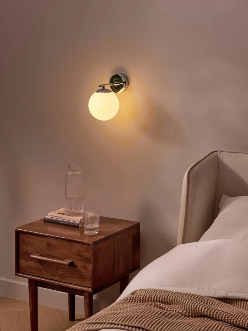 Westwing Collection Wandlamp Atlanta van opaalglas | Wandlampen