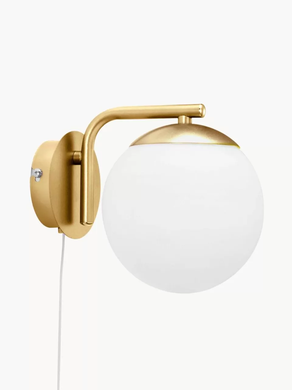 Westwing Wandlamp Grant met stekker van opaalglas | Wandlampen