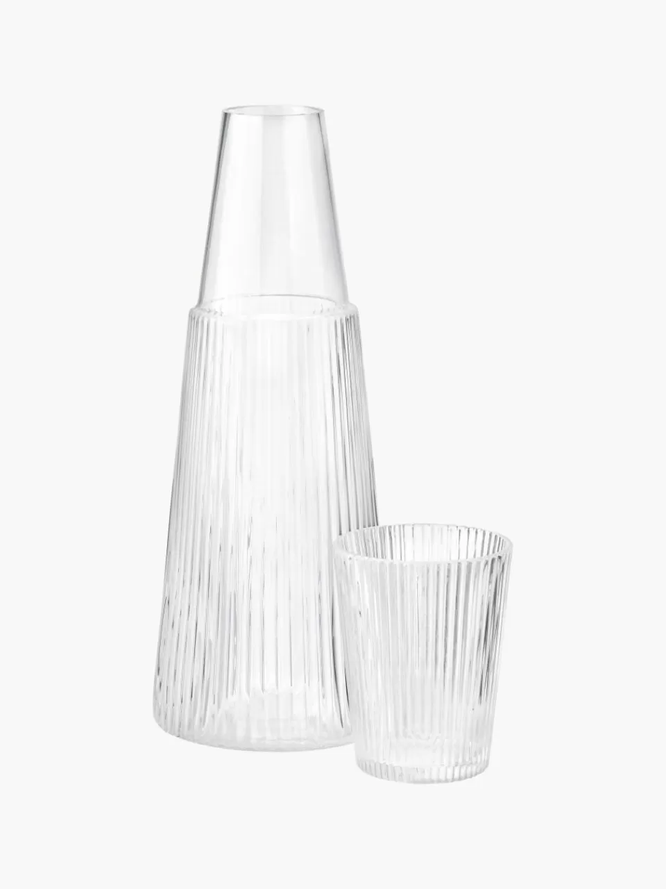 stelton Waterkaraf Pilastro met glas, 1 L, set van 2 | Waterkaraffen & Waterkannen | Servies