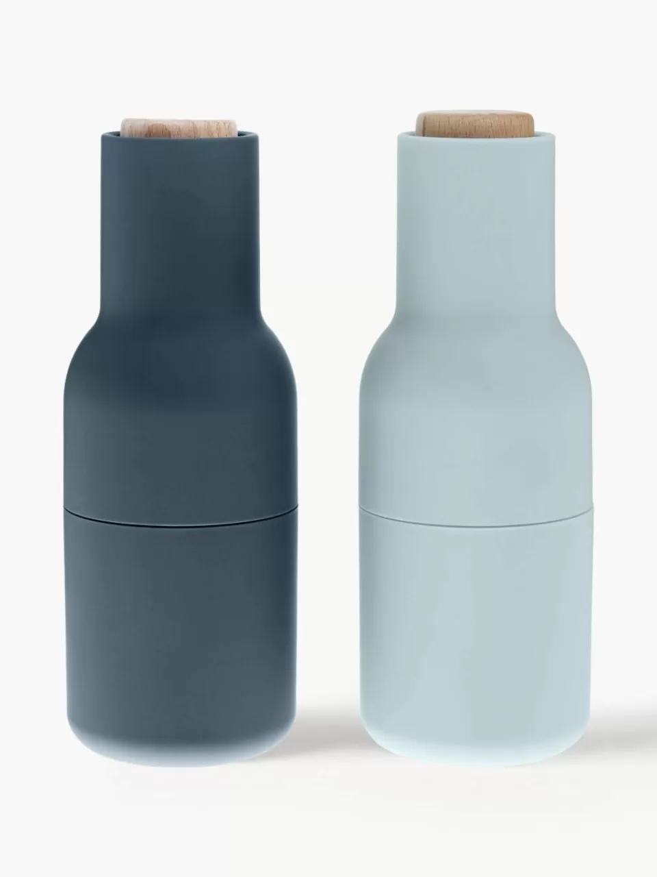 Audo Copenhagen Zout & pepermolen Bottle Grinder met beukenhouten deksel, set van 2 | Keukengerei | Kruidenmolens